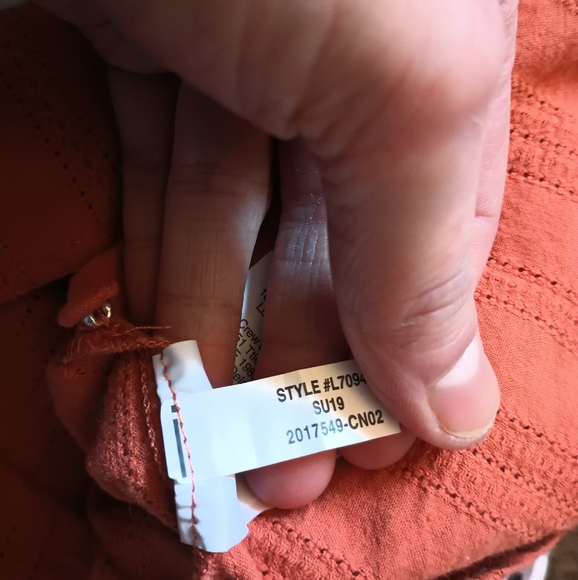 Madewell Embroidered Peasant Top Small Terracotta Button Balloon Cottagecore - Picture 8 of 10